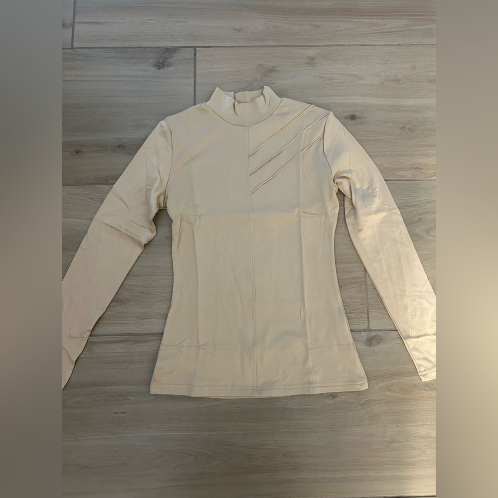 NEW Mock Mockneck Lightweight Base Layer Slim Fit Long Sleeve Shirt Top S